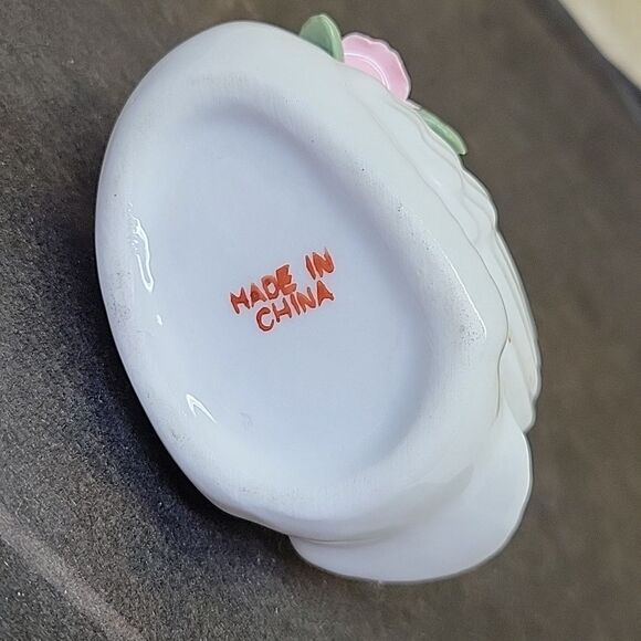 Porcelain Swan, Vase And Lefton Ring Box - Picture 6 of 16